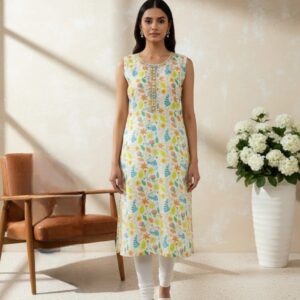 AMBATRI SUMMER FLORAL KURTI